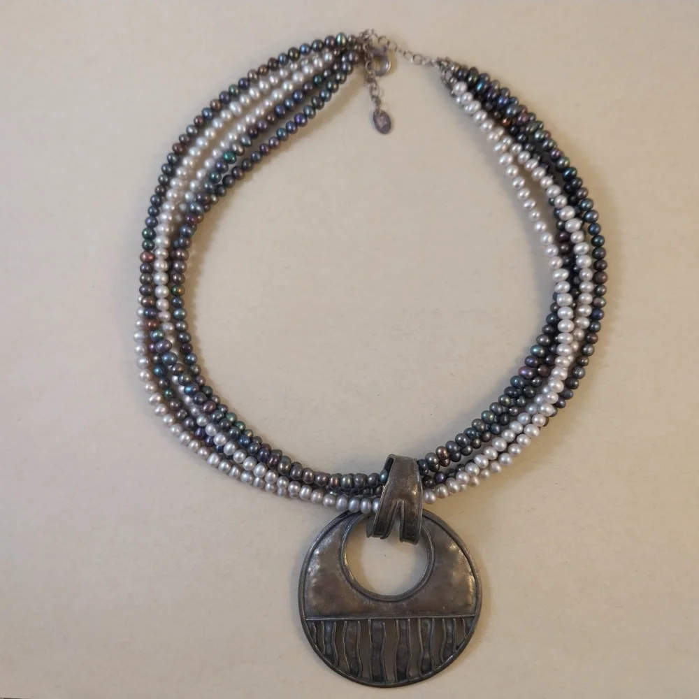Silpada Sterling Silver Pearl Necklace - Picture 16 of 16